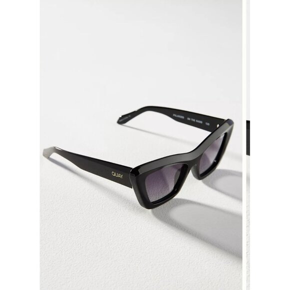 Quay On the Radio Black Cat Eye frame Polarized Sunglasses main image 8